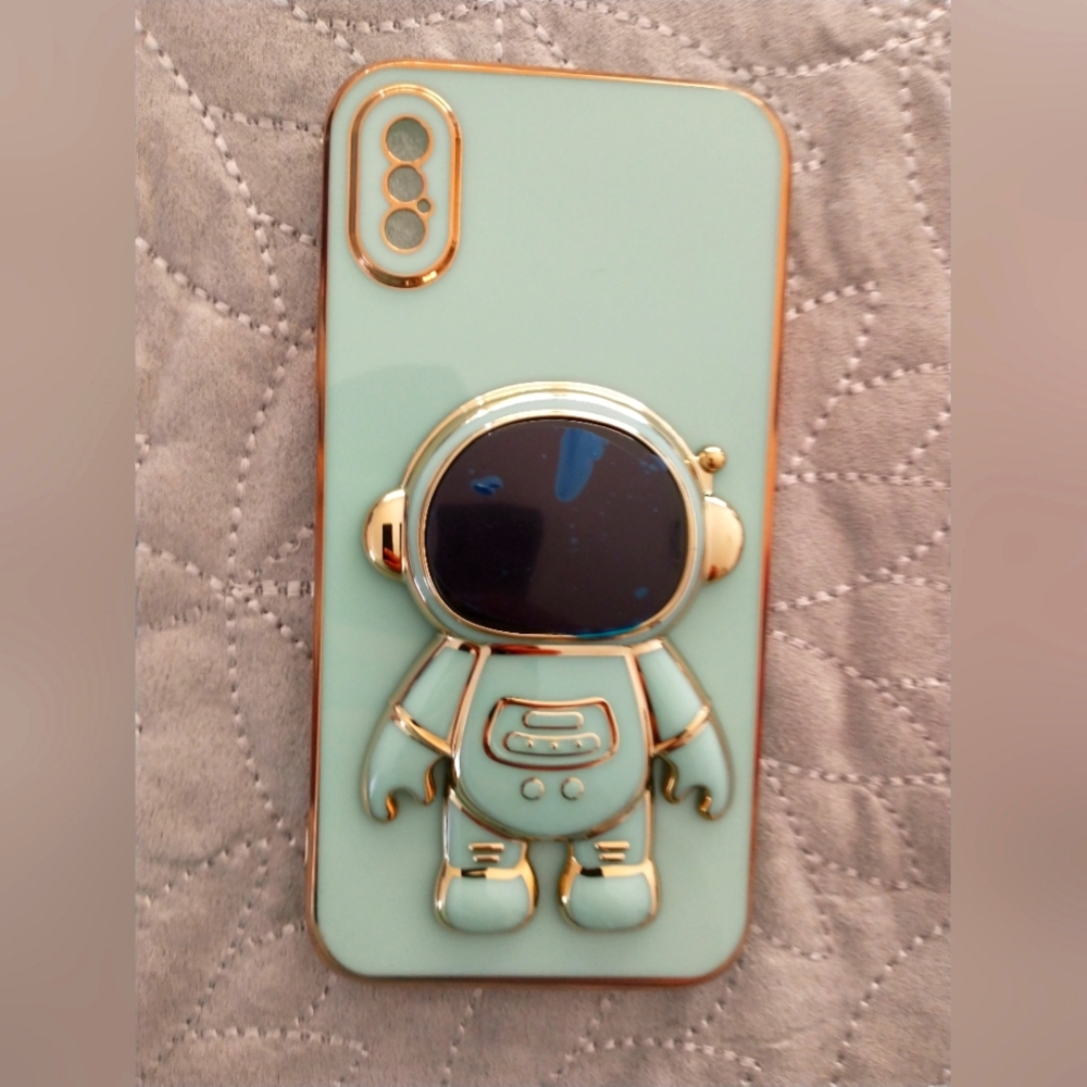 IPhone Case X/XS Green Astronaut W/Stand